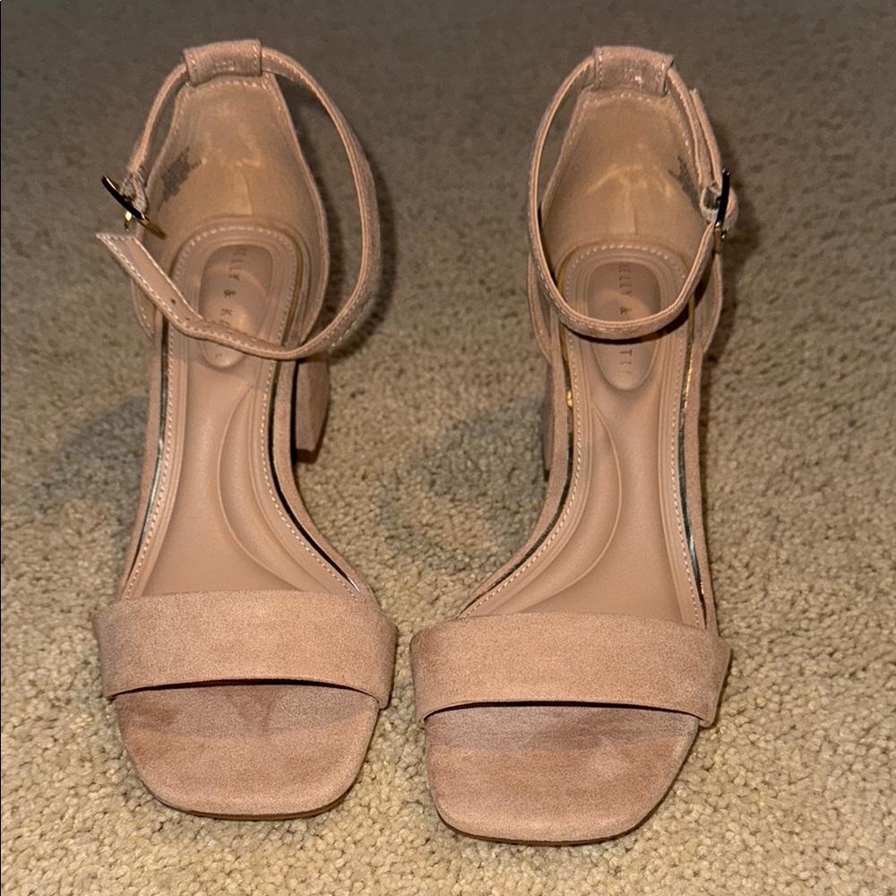 Elegant Nude Heeled Sandals